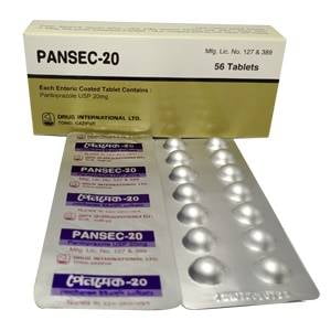 Pansec 20mg Tablet per tablet