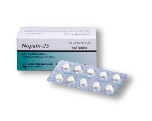 Nopain 25mg Tablet per tablet